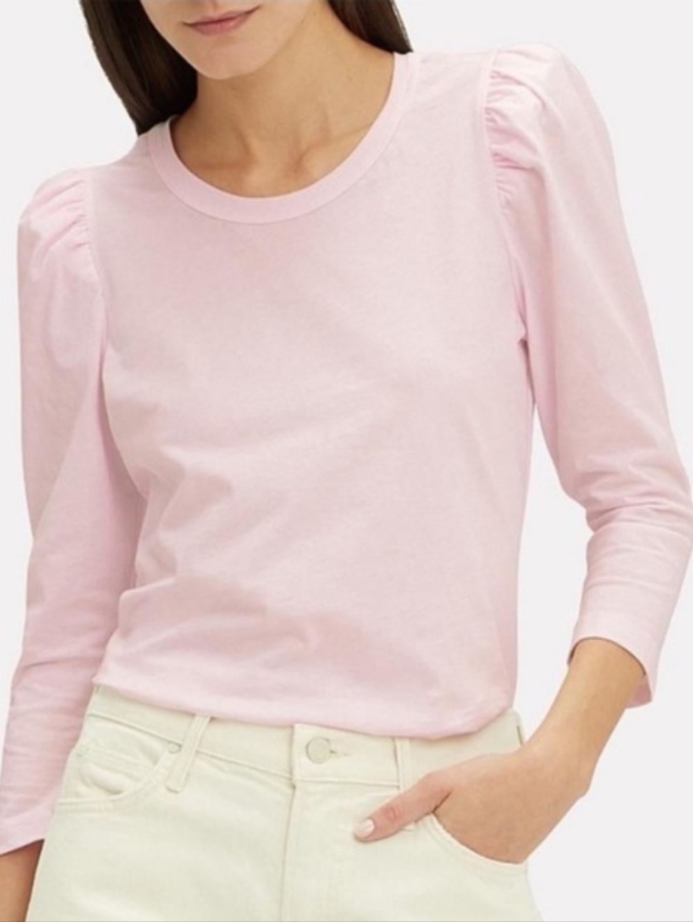 A.L.C. Puff Long Sleeve Top Pink Medium